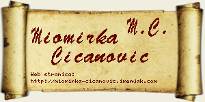 Miomirka Čičanović vizit kartica